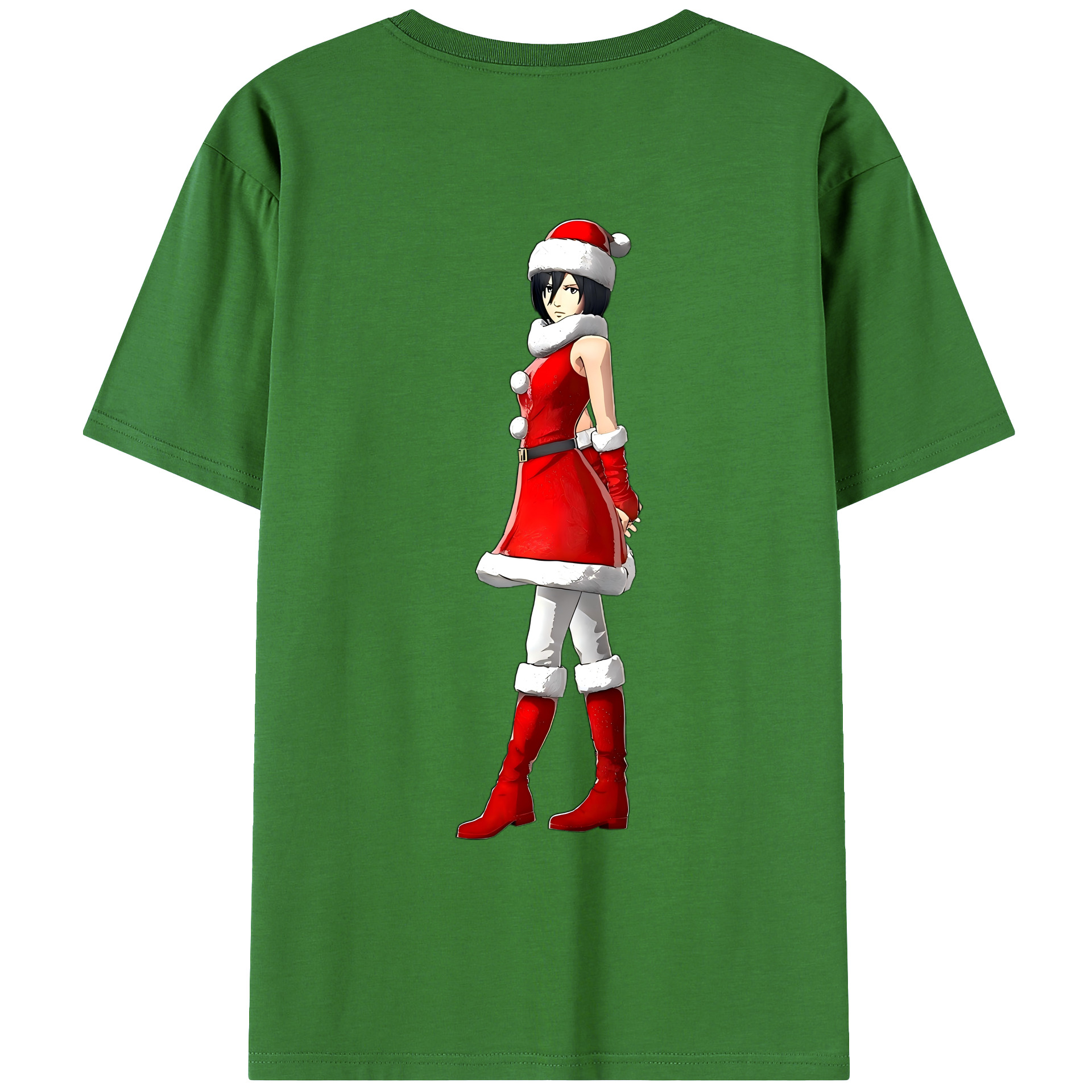 （画像用） 進撃の巨人 ミカサ·アッカーマン Attack on Titan Mikasa Ackerman レディース半袖Tシャツ(バックプリント)